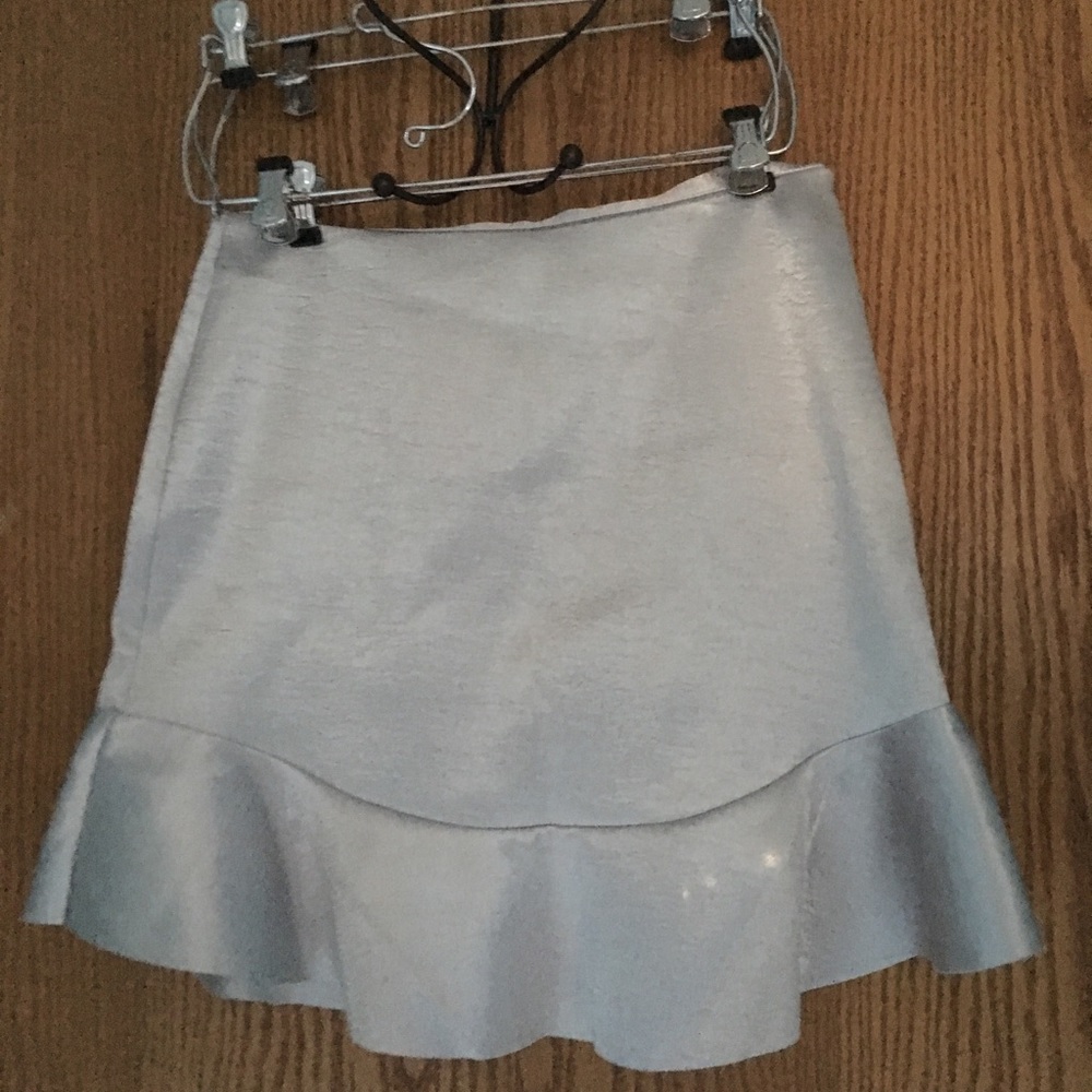 H&M silver ruffle skirt